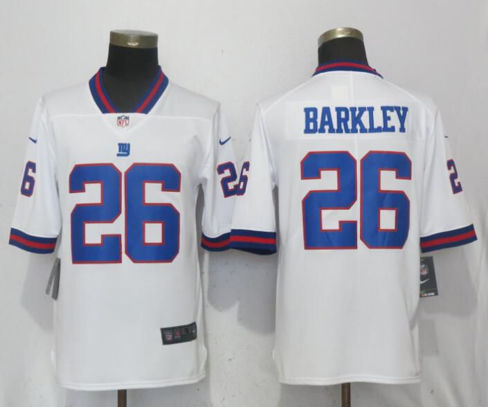 Men New York Giants 26 Barkley Navy White Nike Color Rush Limited NFL Jerseys